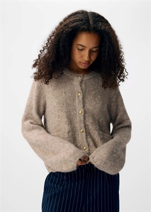 Saggia ls knit cardigan Humus Melange Object 